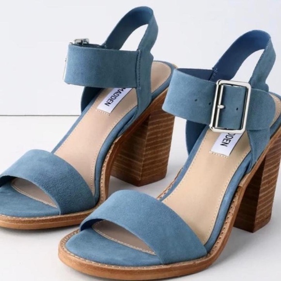 Steve Madden Castro Suede Block Heel Sandals - Picture 3 of 7